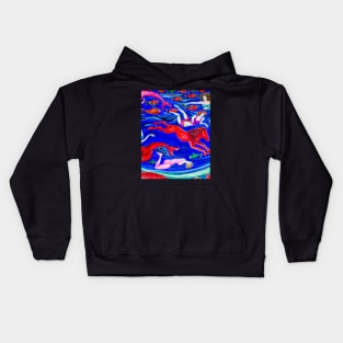 The lions in the oceans with mermaids and fish for sea lovers and animal lovers Kids Hoodie